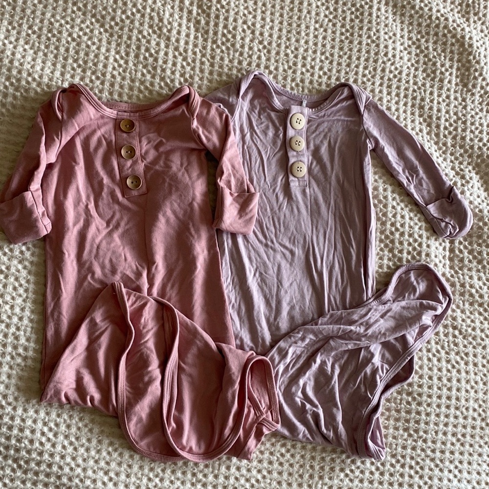 Caden Lane NEWBORN BABY KNOT GOWN